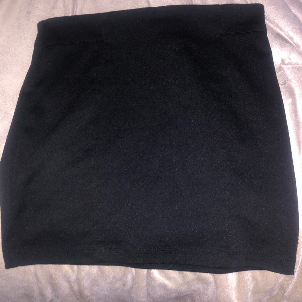 Black mini skirt